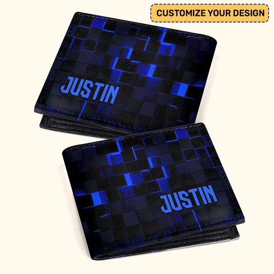 3D Effect - Personalized Leather Folded Wallet TCLFWN36