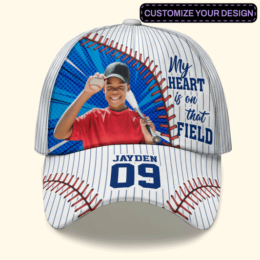 My Heart Is On That Field - Personalized Classic Cap TCCCN53