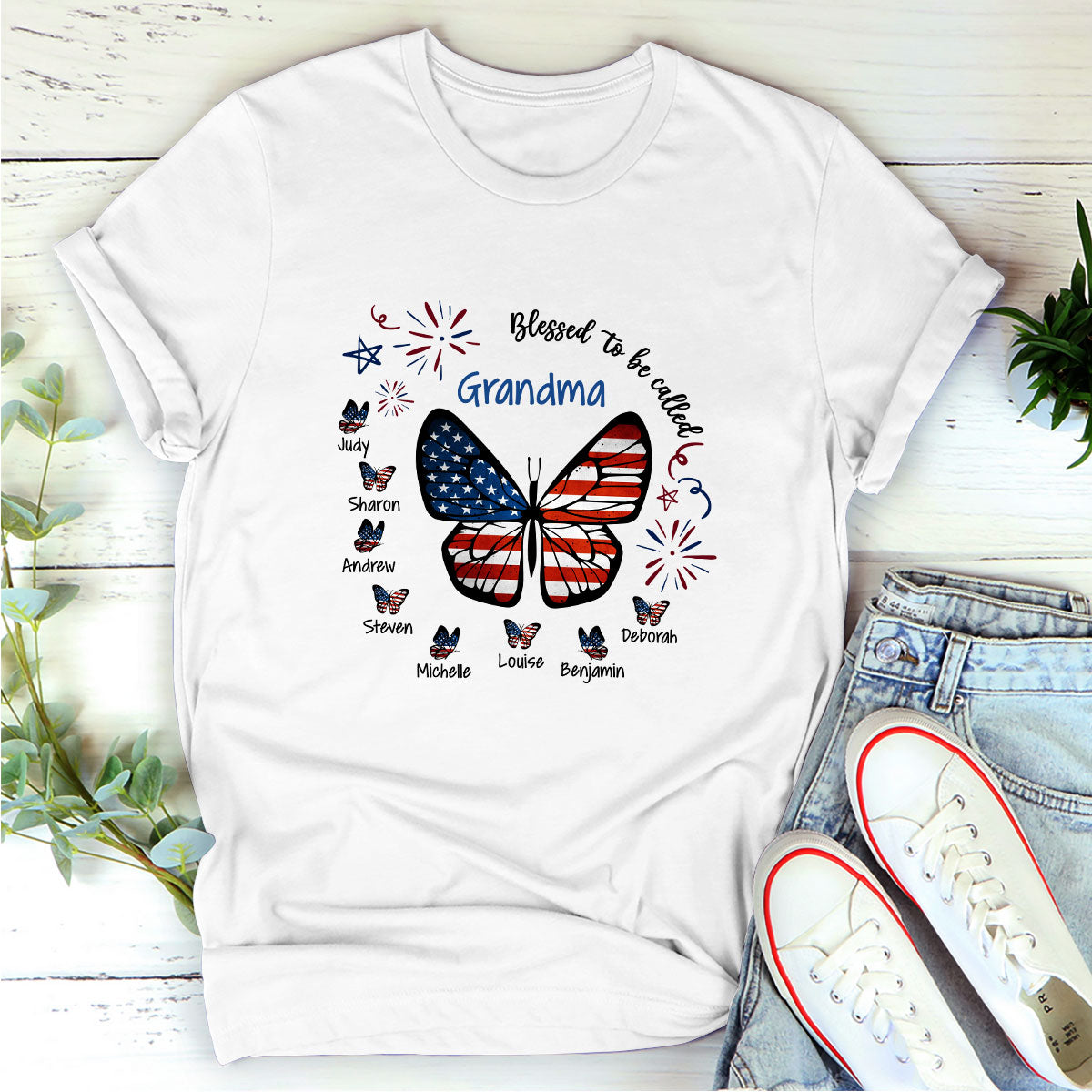 Blessed To Be Called Auntie/Mom/Grandma/Nana... - Personalized Tshirt TC2DTHN22