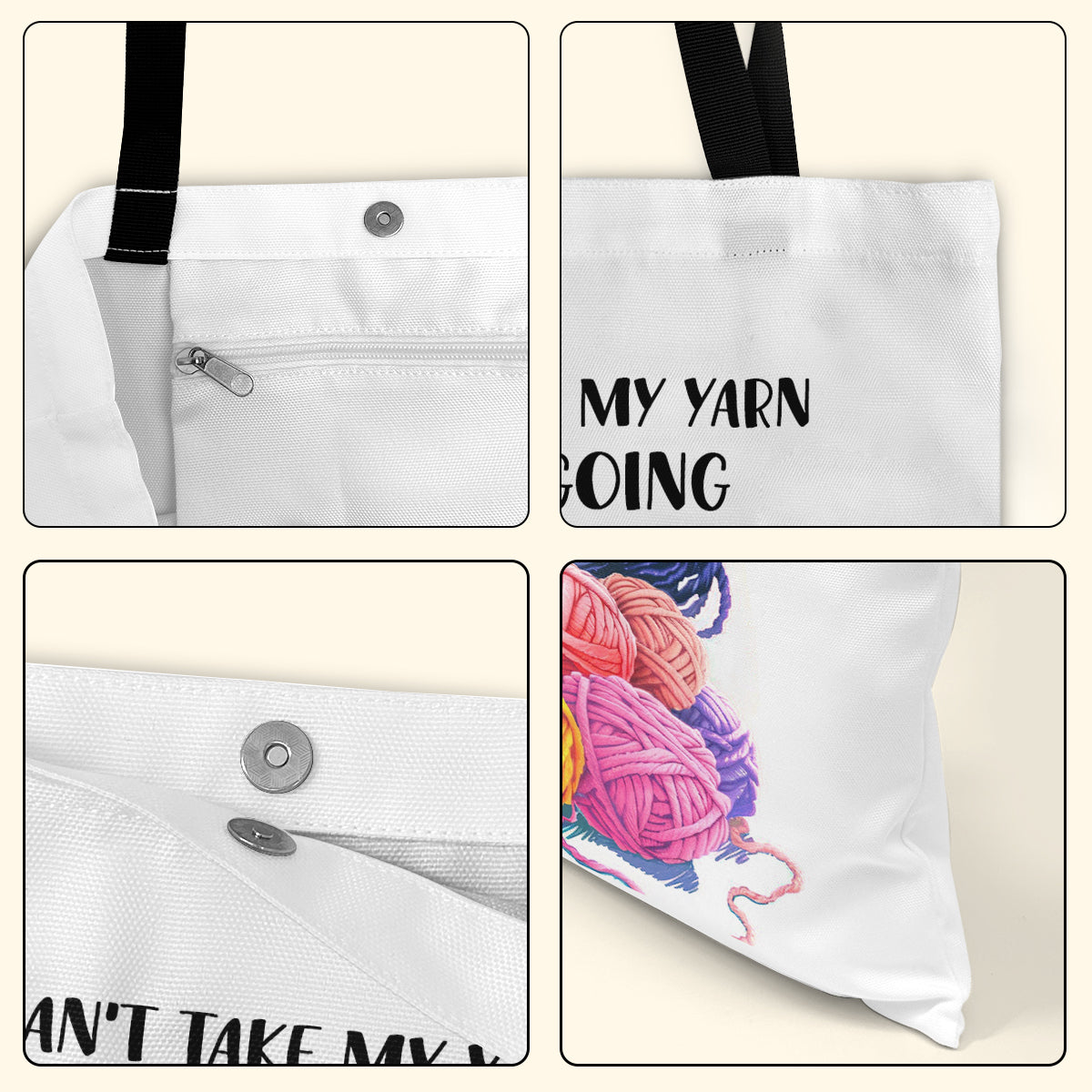 If I can't take my Yarn. I'm not going  - Personalized Tote Bag TCT534