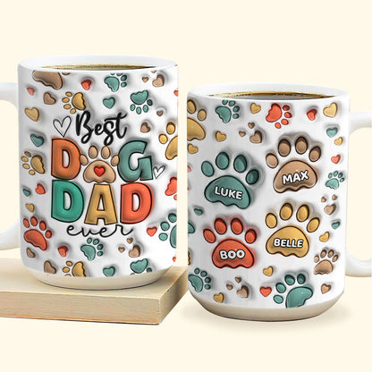 Best Dog Dad Ever - Personalized Ceramic Coffe Mug TCCCMH841