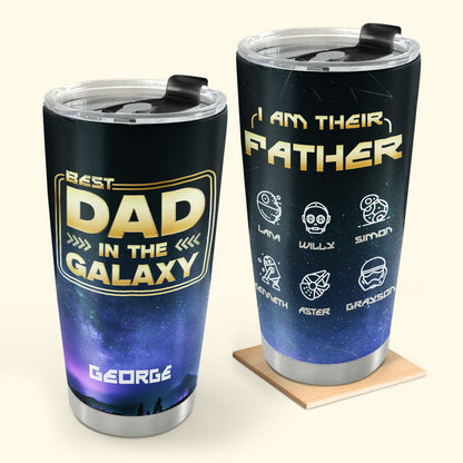 Best Dad In The Galaxy 20oz, 30oz, 40oz Personalized Tumbler TCSSTHA03