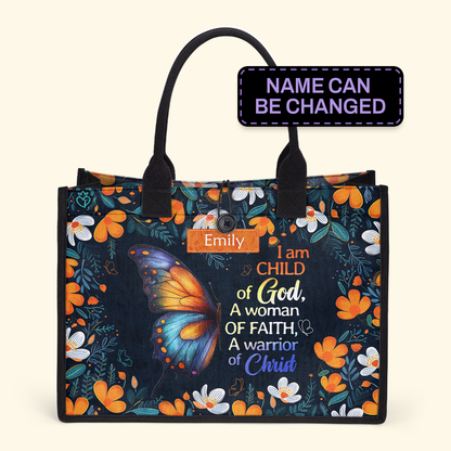 A Child Of God  - Personalized Canvas Tote Bag TCHN01