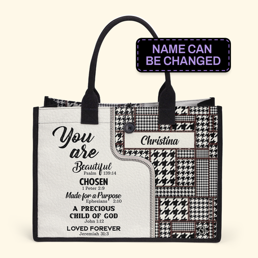 You Are Chosen  - Personalized Canvas Tote Bag TCHN04