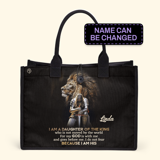 A Daughter Of The King  - Personalized Canvas Tote Bag TCHN06