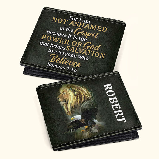 Not Ashamed Of The Gospel - Personalized Folded Wallet For Men TCLFWM1031