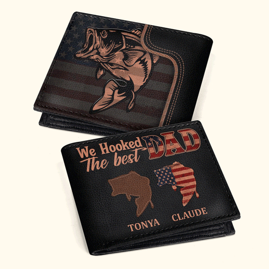 We Hooked The Best Dad - Personalized Folded Wallet For Men TCLFWM1025