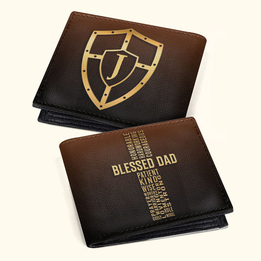 Blessed Dad - Personalized Folded Wallet For Men TCLFWHA15