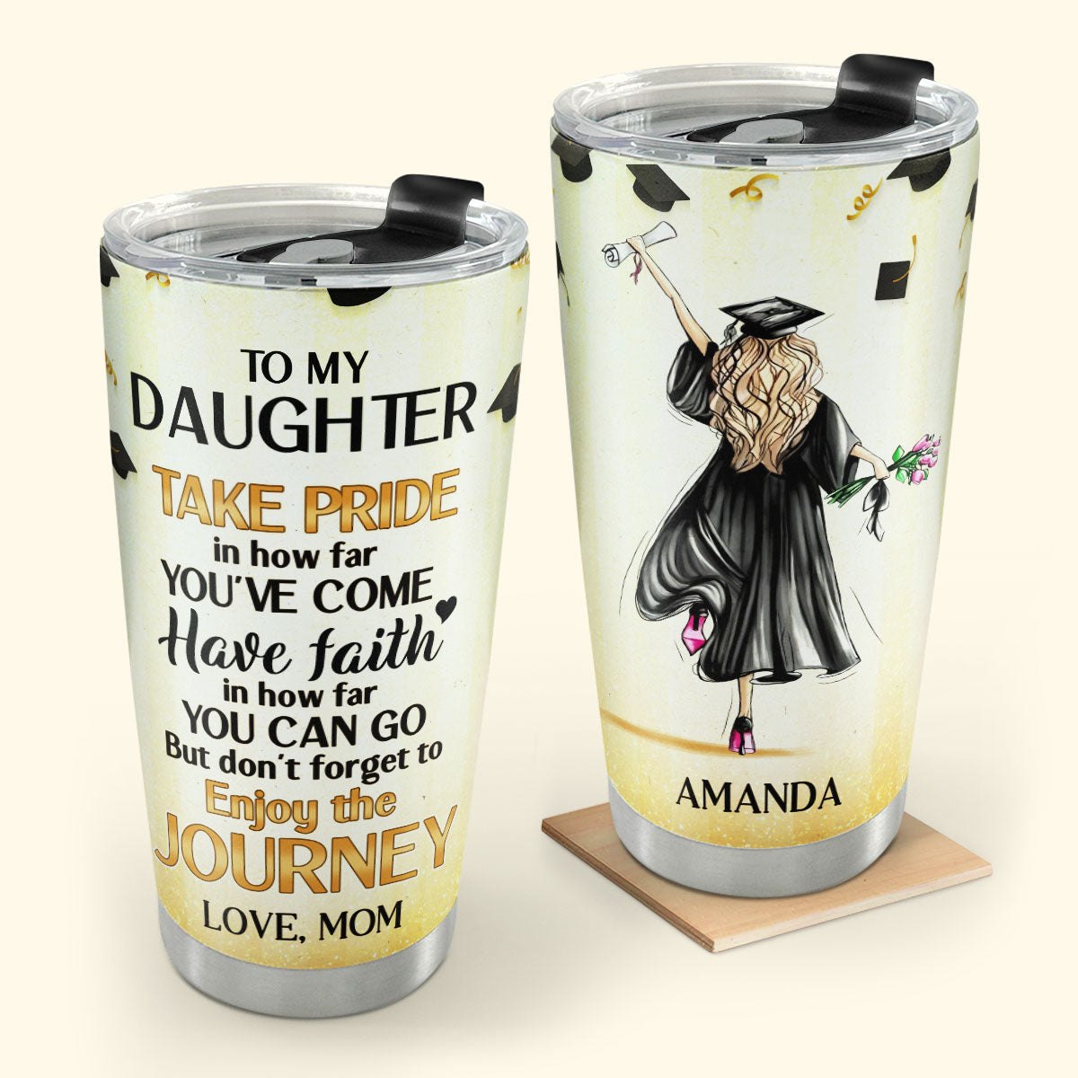 Graduation 20oz, 30oz, 40oz Personalized Tumbler TCHN12