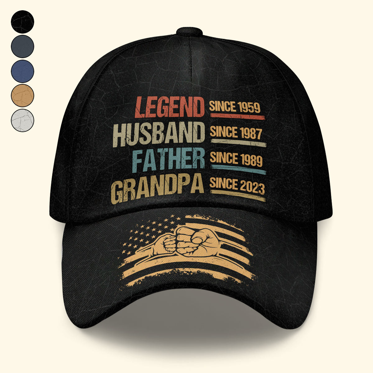 Legend Husband Father Grandpa Since - Personalized Classic Cap TCCCHN17