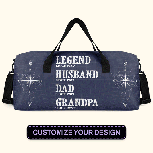 Legend Husband Dad Grandpa - Minimalist Duffle Bag TCMDBN52