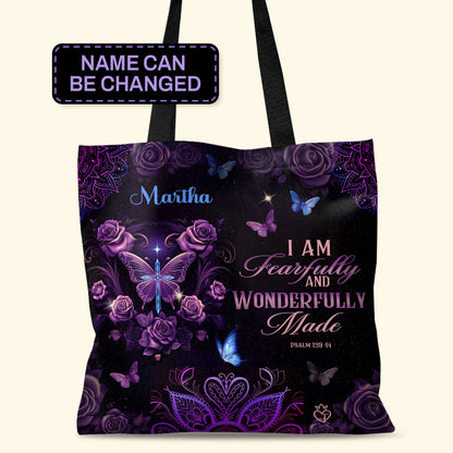 Fearfully And Wonderfully Made - Personalized Tote Bag TCM10
