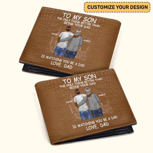 To My Son - Personalized Folded Wallet For Men TCLFWN40