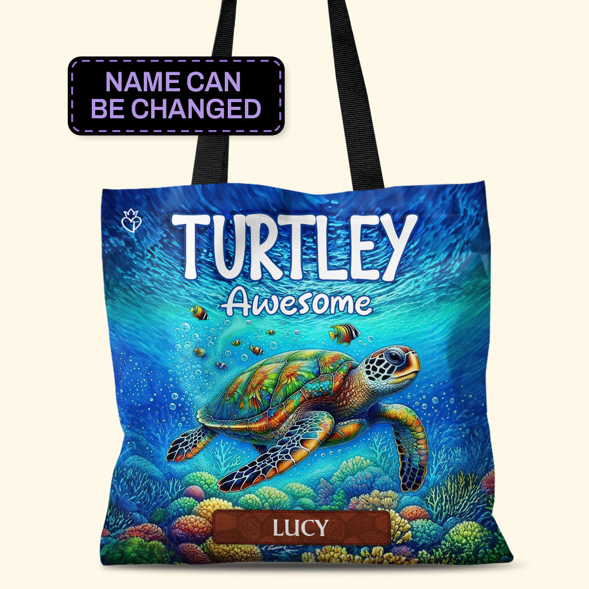 Turtley Awesome - Personalized Tote Bag TCHN93