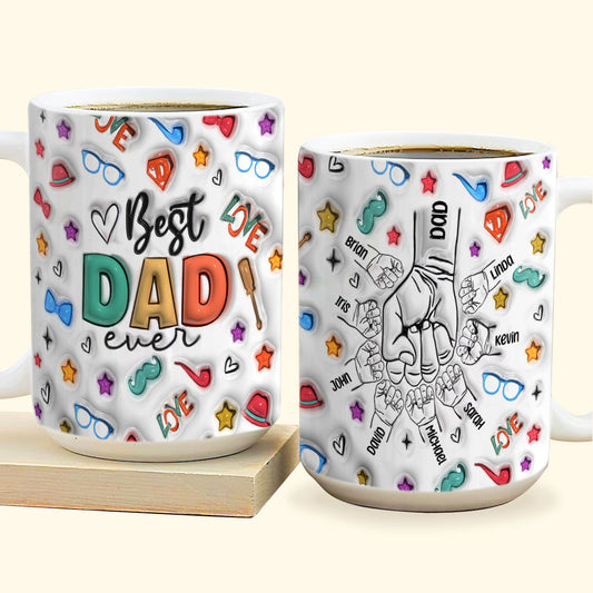 Best Dad Ever - Personalized Ceramic Coffee Mug TCCCMH840