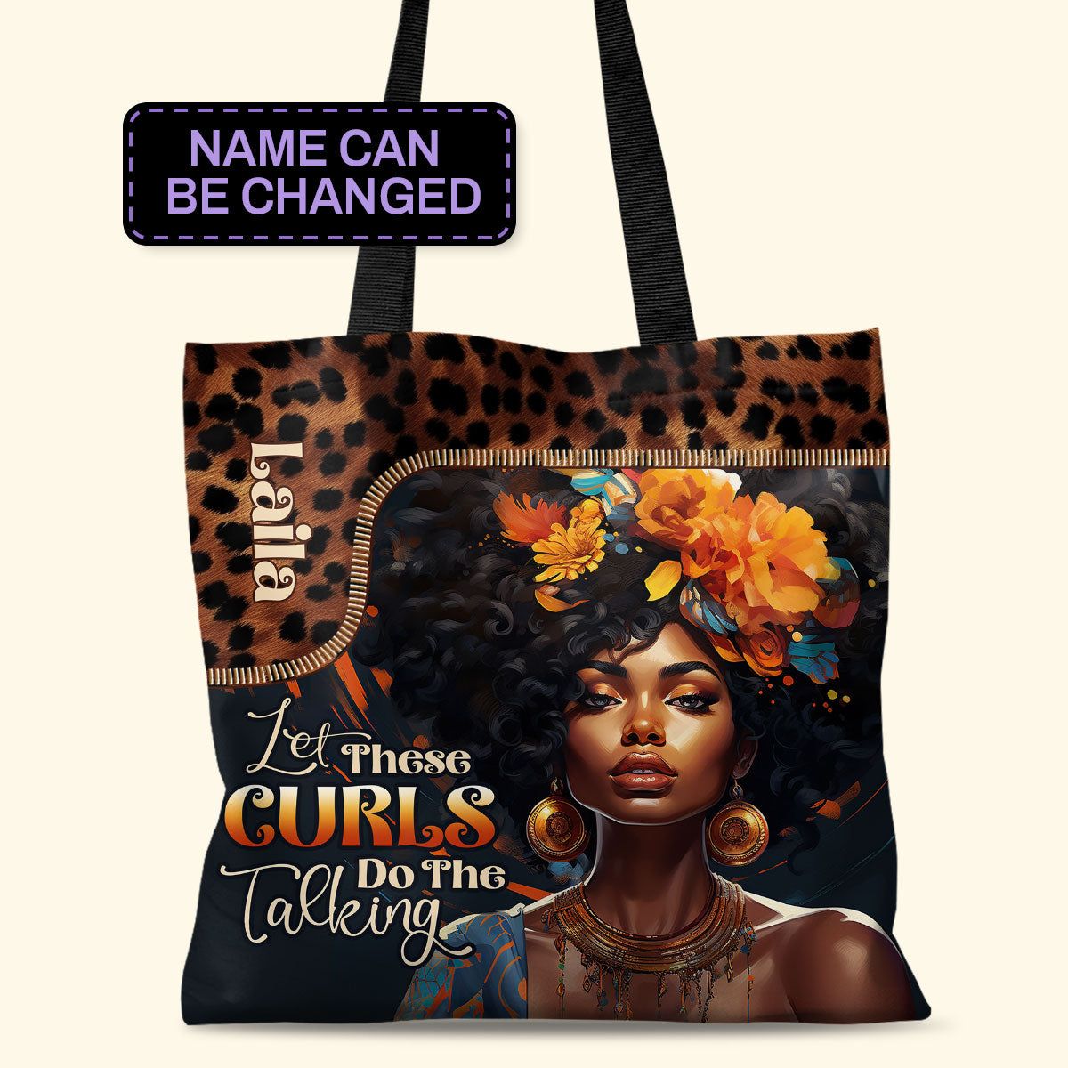 Let These Curls Do The Talking  - Personalized Tote Bag TCM20