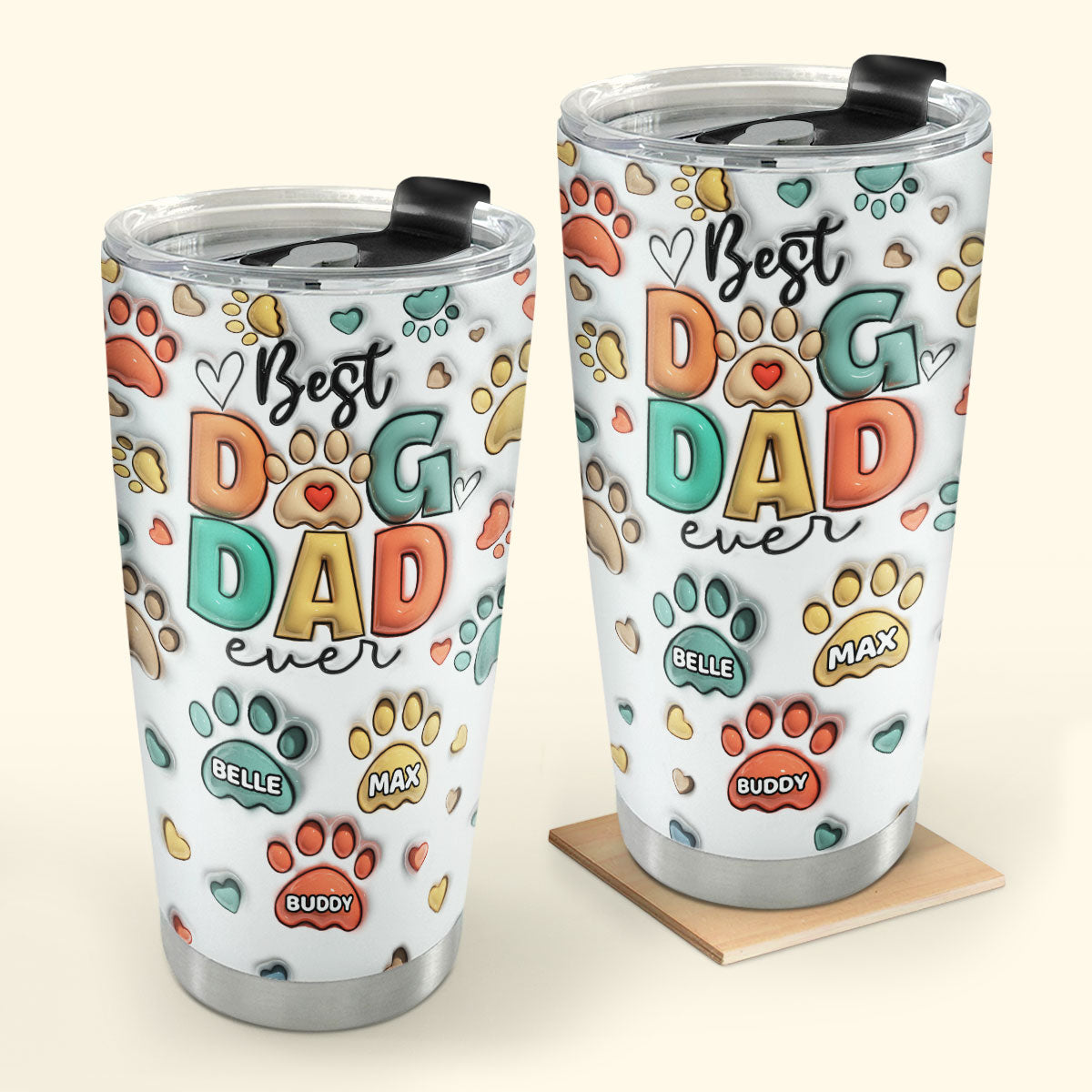 Best Dog Dad 20oz, 30oz, 40oz Personalized Tumbler TCSSTH841