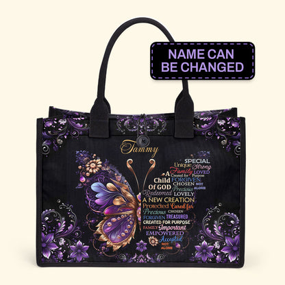 A Child Of God - Personalized Canvas Tote Bag TCVM11