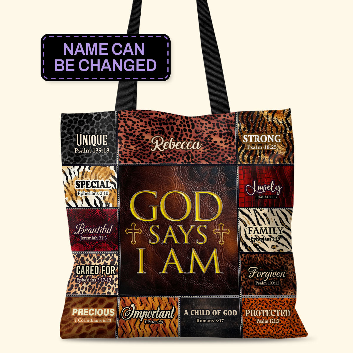 God Says I Am - Personalized Tote Bag TCM07