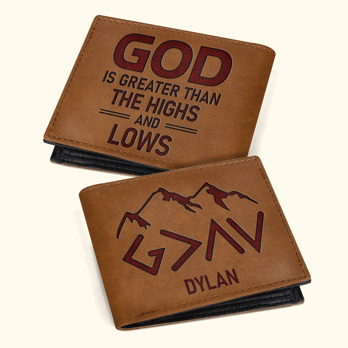 God Is Greater Than The Highs And Lows - Personalized Folded Wallet For Men TCLFWH863