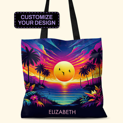 Summer Sunset Dream - Personalized Tote Bag TCTBHN37