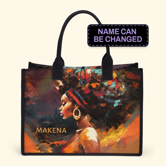 Beautiful Woman - Personalized Canvas Tote Bag TCVM16