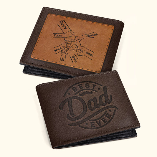 Best Dad Ever - Personalized Folded Wallet For Men TCLFWHN26