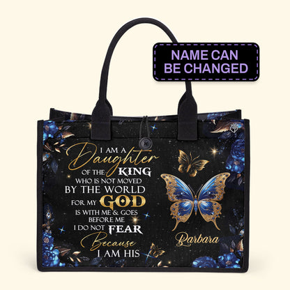I Am A Daughter Of The King - Personalized Canvas Tote Bag TCVM04
