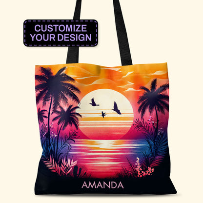 Summer Sunset Dream - Personalized Tote Bag TCTBHN38