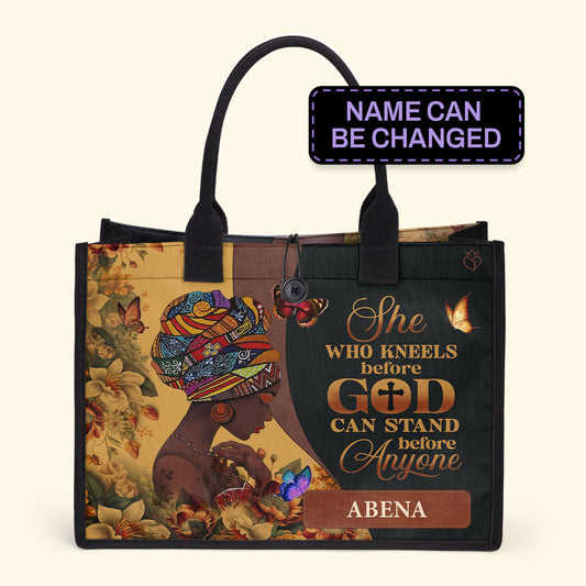 She Who Kneels Before God - Personalized Canvas Tote Bag TCVM14