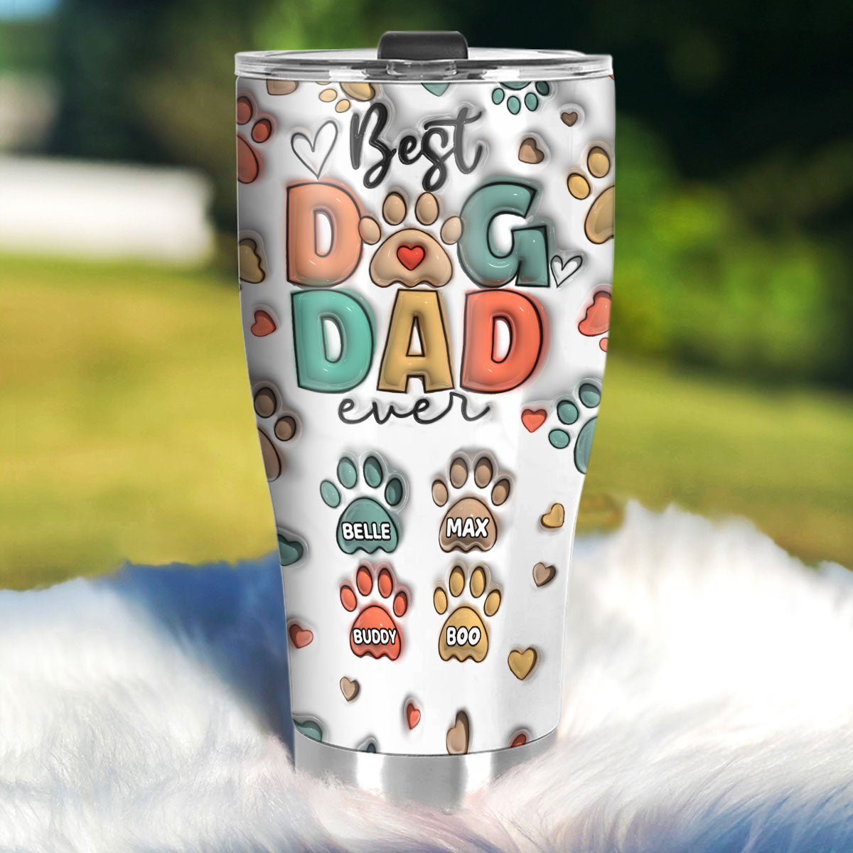 Best Dog Dad 20oz, 30oz, 40oz Personalized Tumbler TCSSTH841