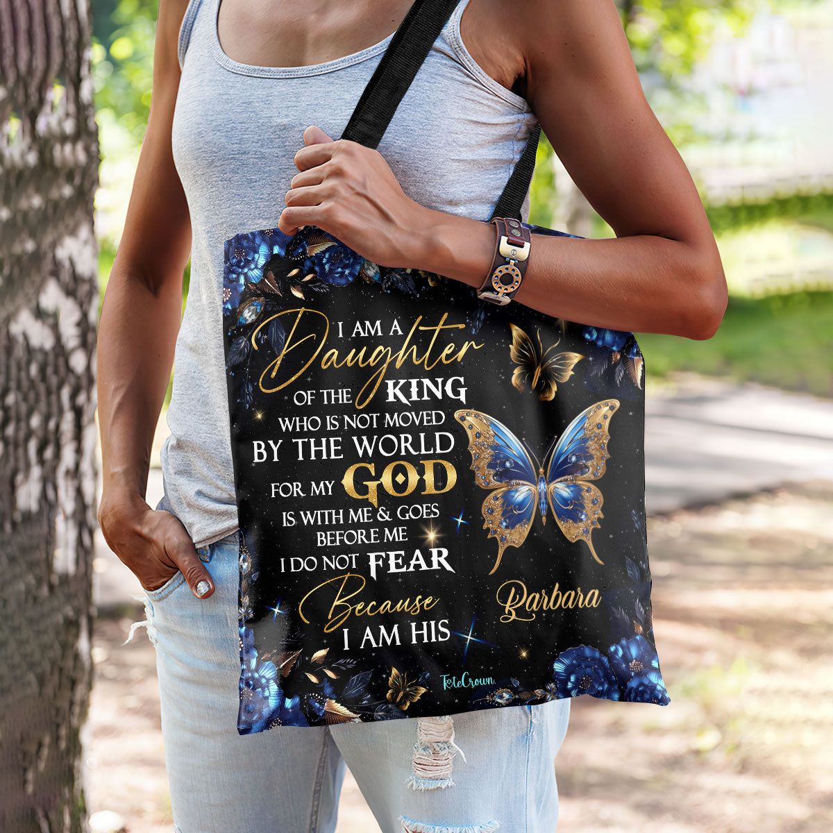 I Am A Daughter Of The King - Personalized Tote Bag TCM04