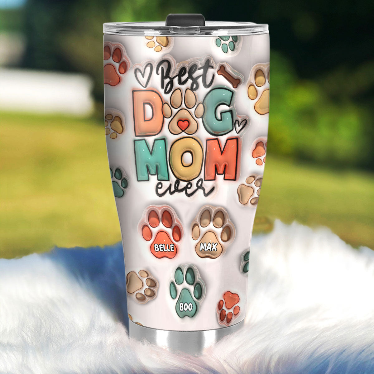 Best Dog Mom 20oz, 30oz, 40oz Personalized Tumbler TCSSTH843