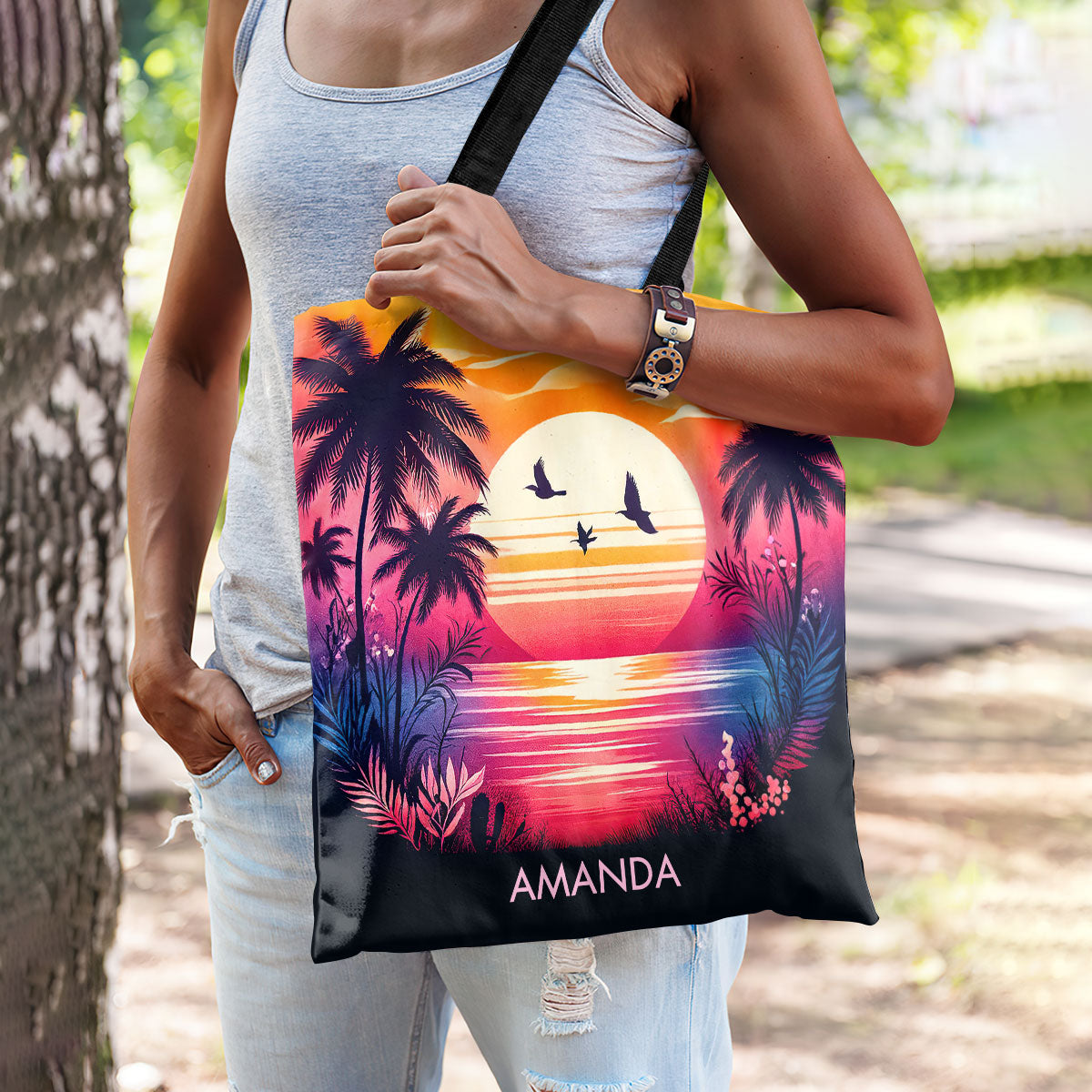 Summer Sunset Dream - Personalized Tote Bag TCTBHN38