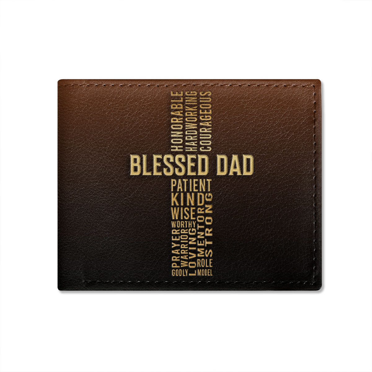 Blessed Dad - Personalized Folded Wallet For Men TCLFWHA15