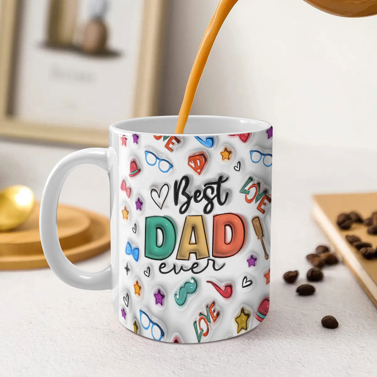 Best Dad Ever - Personalized Ceramic Coffee Mug TCCCMH840