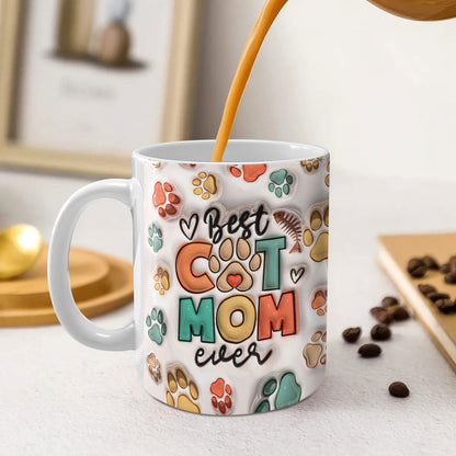 Best Cat Mom Ever - Personalized Ceramic Coffee Mug TCCCMH848
