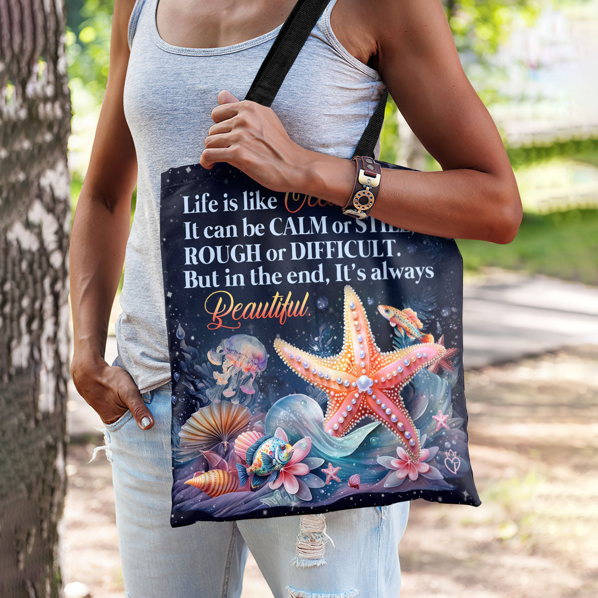 Life Is Like Ocean - Beautiful Tote Bag TCM23