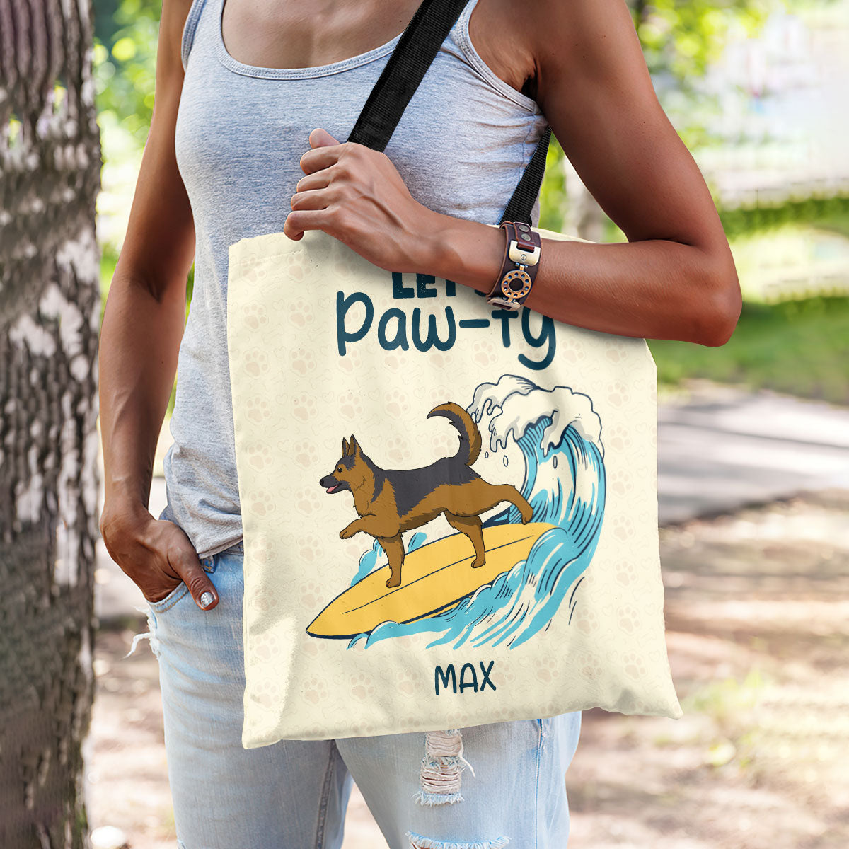 Let's Paw-ty - Personalized Tote Bag TCHN31