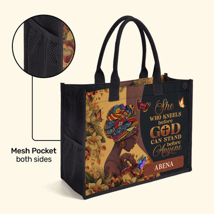 She Who Kneels Before God - Personalized Canvas Tote Bag TCVM14