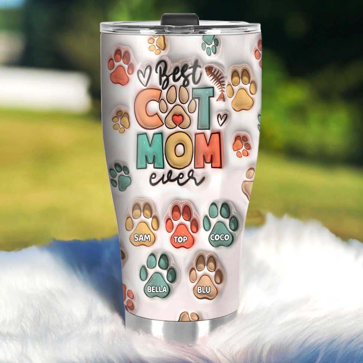 Best Cat Mom 20oz, 30oz, 40oz Personalized Tumbler TCSSTH848