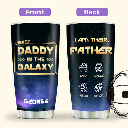 Best Dad In The Galaxy 20oz, 30oz, 40oz Personalized Tumbler TCSSTHA03