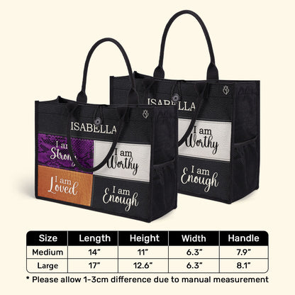 I Am Loved  - Personalized Canvas Tote Bag TCHN03