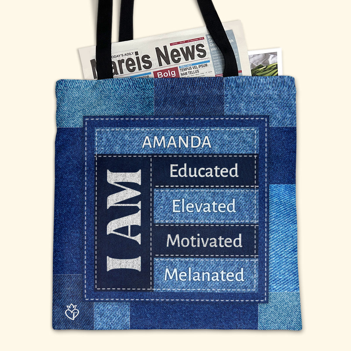 I Am Melanated - Personalized Tote Bag TCHN05