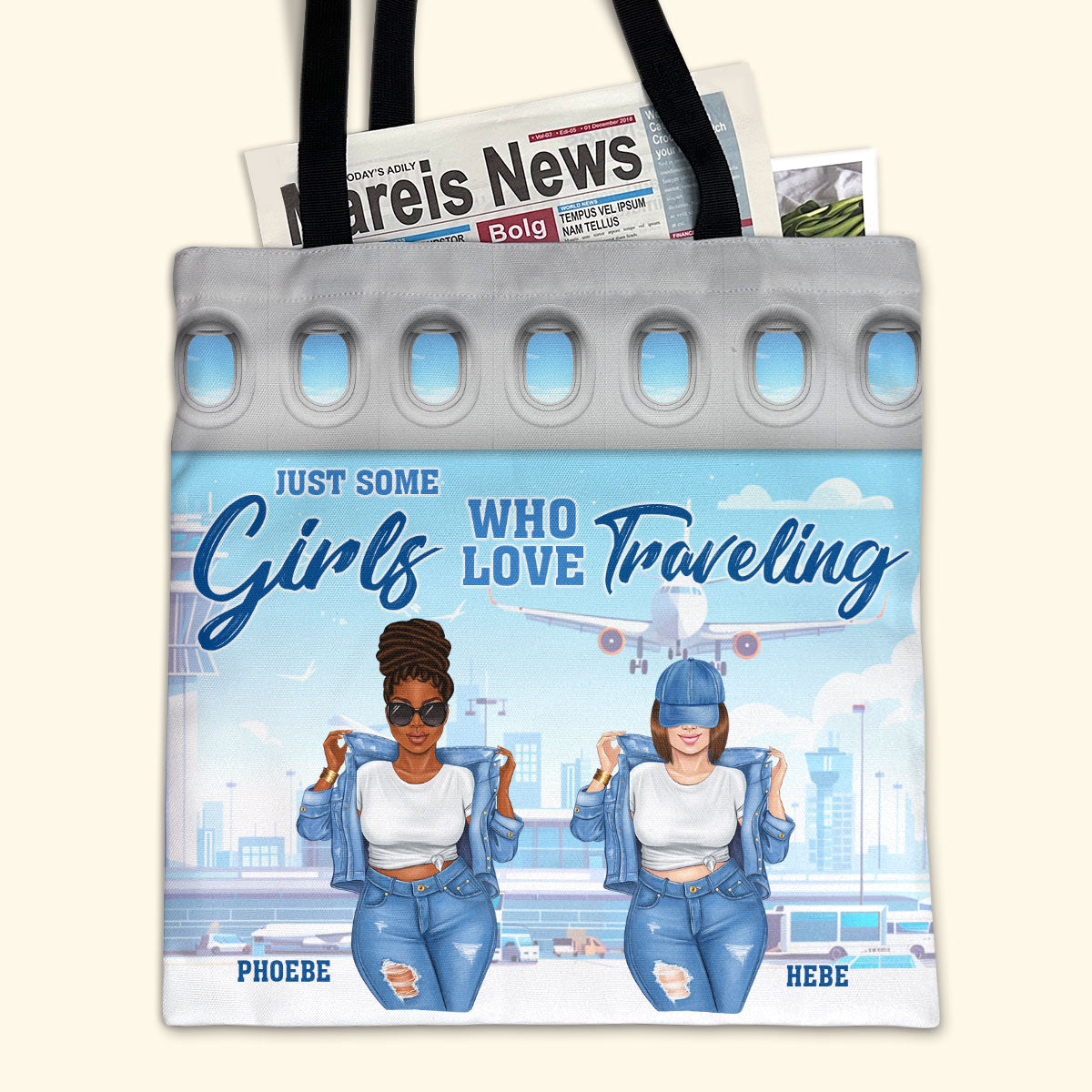 Just A Girl Who Loves Traveling - Personalized Tote Bag TCTBN59