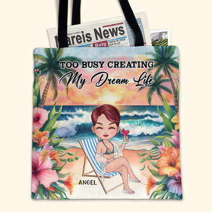 Travel Is My Therapy - Personalized Tote Bag TCTBN60