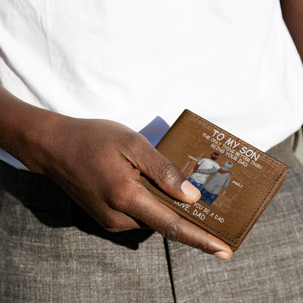 To My Son - Personalized Folded Wallet For Men TCLFWN40