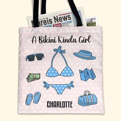 A Bikini Kinda Girl - Personalized Tote Bag TCTBHN43