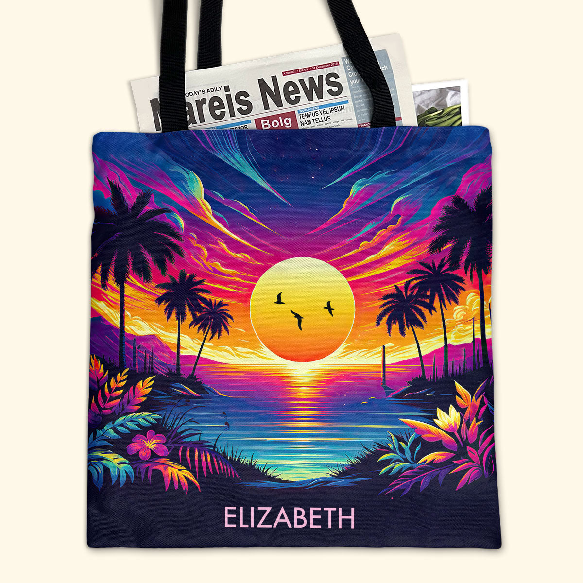 Summer Sunset Dream - Personalized Tote Bag TCTBHN37