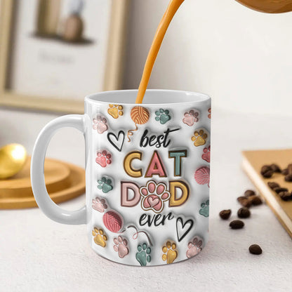 Best Cat Dad - Personalized Ceramic Coffe Mug TCCCMN11